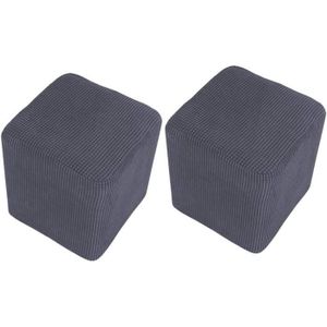 Housse De Pouf Rectangulaire Meigeh - Taille L Ou XL, Extensible, Vert Haricot, Polyester