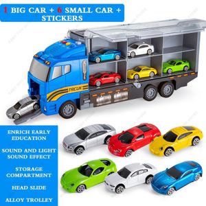 VOITURE - CAMION Voiture de ville 6 voitures - Ensemble de jouets de construction pour enfants, camion moulé sous pression, tr
