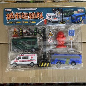 VOITURE - CAMION convoi - Voiture jouet pour enfants, camion de pompiers, véhicule d'ingénierie, pelle, grue, camion à benne,