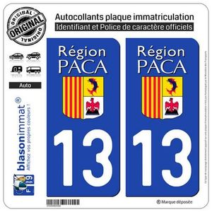 1 autocollant Oval Printed Sticker plaque d'immatriculation département 06 