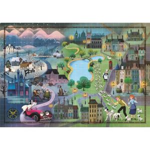 PUZZLE Puzzle 1000 pièces - Clementoni - Disney Story Map