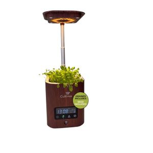 KIT DE CULTURE CULTIVEA Potager intérieur intelligent 6 en 1 Bois Foncé -Jardin hydroponique multifonctions -Graines 100% bio