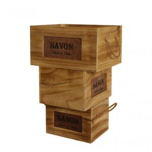 Blancho Vintage Style de bo/îte en bois accessoire de stockage coffre au tr/ésor D