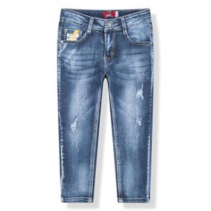 JEANS 2021 Nouveau Pantalon Garçon en Denim Extensible Lavé Mode Automne Hiver Jeans Ajustement Elastique Bleu