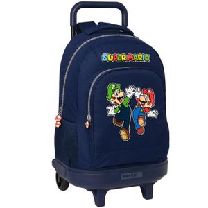 NINTENDO Cartable à roulettes 41 cm CM1/CM2 bleu et jaune Pokemon