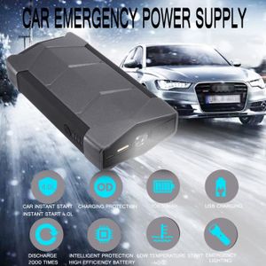 BIYI 12V 20000mAh Mini Portable Multifonctionnel De Voiture Jump Starter Power Booster Chargeur de Batterie Emergency Start Charger noir