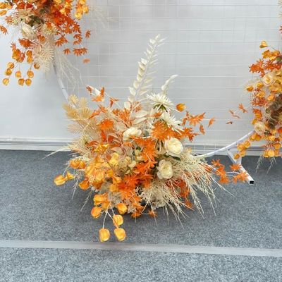 Orange 01 c - Bouquet de fleurs artificielles pour décoration de mariage,  arrangement dégradé de rangée flora - Cdiscount Maison