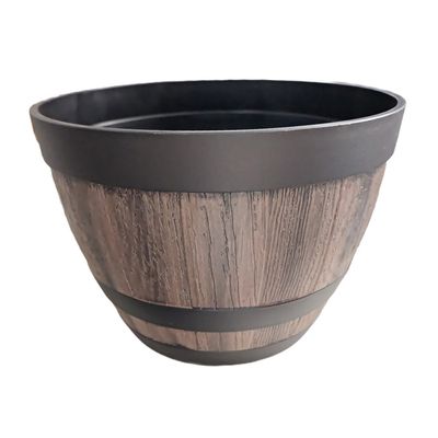 Lot De 4 Pots à Fleurs En Plastique Blanc Avec Cache-Pot GH629W - 20 Cm X 14.5 Cm - St Helens Home And Garden