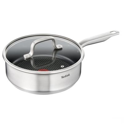 Pentole Agnelli Casserole basse en aluminium dotée de 2 poignées en acier inoxydable - argenté 20cm argent - PCMX0620 - Maison