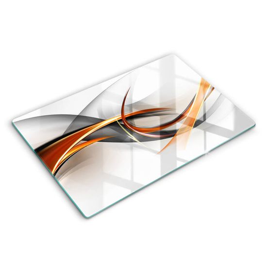 Planche De Cuisine En Verre Trempé Tulup - 80x52 Cm - Vert - Motif Citrons Verts Et Eau