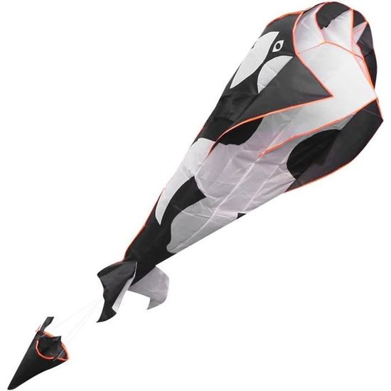 Fancysky Cerf-Volant Orque 3D Géant 215x120 Cm – Souple, Léger, Parfait Plage/Parc – Cadeau Enfant Adulte