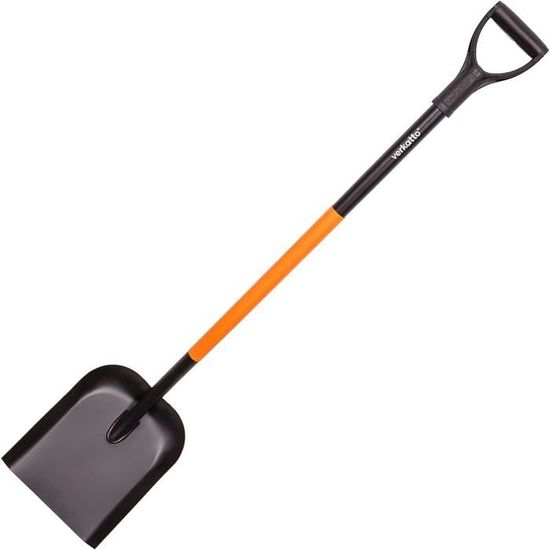 Pelle En Acier Au Carbone Mivos 124cm - Manche D, Pour Jardin Et Chantier