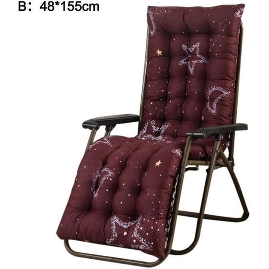 Coussin De Chaise Longue épais Et Confortable - Imprimé Floral Vert - Pour Jardin, Plage, Terrasse - Housse Antidérapante Incluse