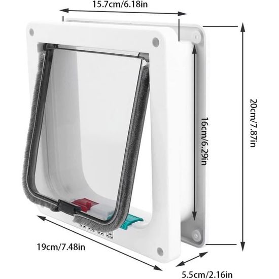 Porte Pour Chien Door 4 Way Lockable Dog Flaps Pet Flap Automatic