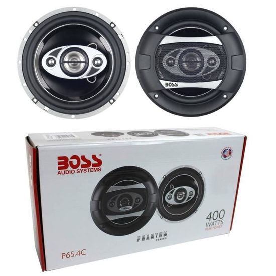 KIT 2 Enceintes Coaxiales BOSS Audio NX654 4 Voies 6,5" 200W RMS - 400W Max Avec Câbles D'Installation Offerts