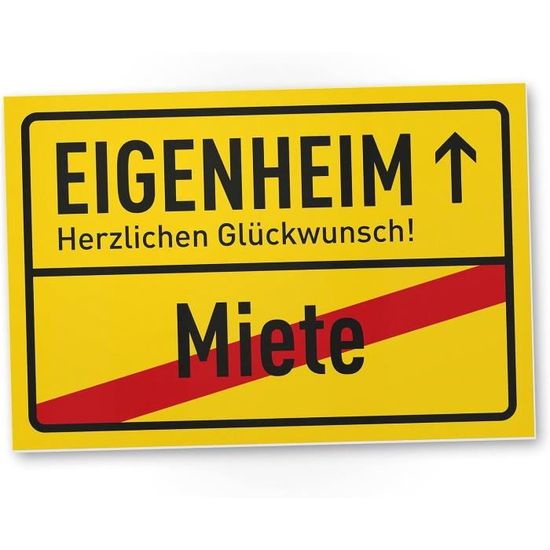 Eigenheim Miete Plaque De 30X20 Cm Cadeau Pour Collègues, Amis, Idée