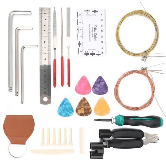 MuzcYM Outil De Réparation De Frettes De Guitare - 2 Protections En Acier Inoxydable Avec Élastiques