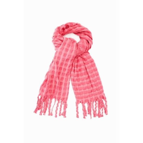Desigual Foulard Rectangulaire Pour Femme - Imprimé Tie And Dye Dégradé Tons Chauds