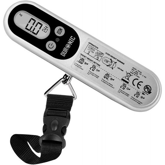 Duronic LS1019 Balance de Voyage Pèse-Bagages à Sangles pour peser Duronic LS1019 Balance de Voyage Pèse-Bagages à Sangles pour peser