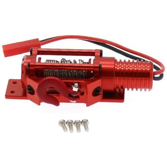 Crochets De Remorquage Rouges Pour RC Crawler – Compatible SCX10, TRX4, CC01, D90, D110 – Métal Costaud, Look Réaliste