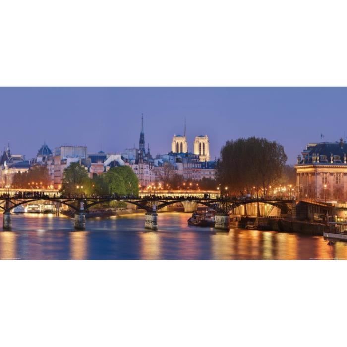 Poster Reproduction Paris Pont Des Arts Et Seine La Nuit Panorama 50 X 100 Cm Achat Vente Affiche Poster Poster Reproduction Paris Cdiscount