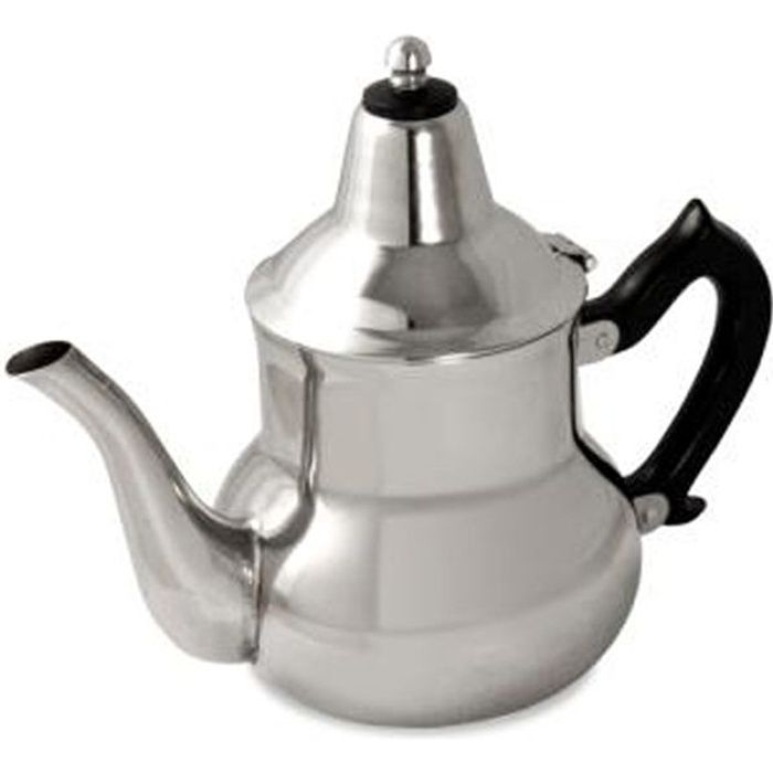 Ancienne Théière Marocaine En Métal Argenté – Vintage Fait Main Maroc (1920-1949)