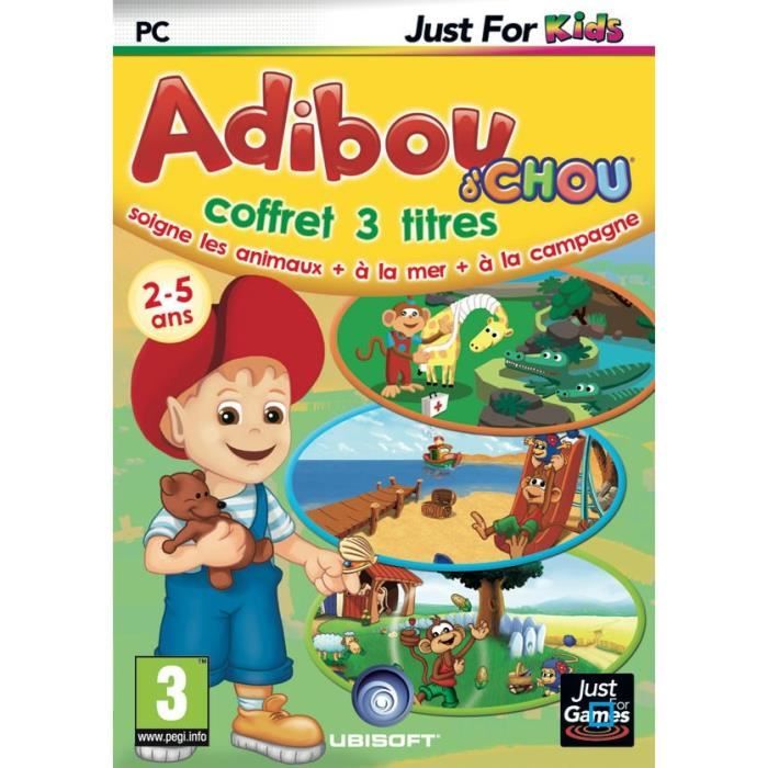 Just For Games Adibou'Chou Mer + Campagne + Soigne Les Animaux Je