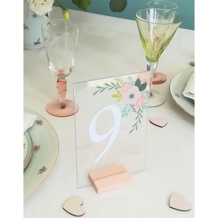 5 plaques transparentes en plexiglass 10 x 15 cm + socles