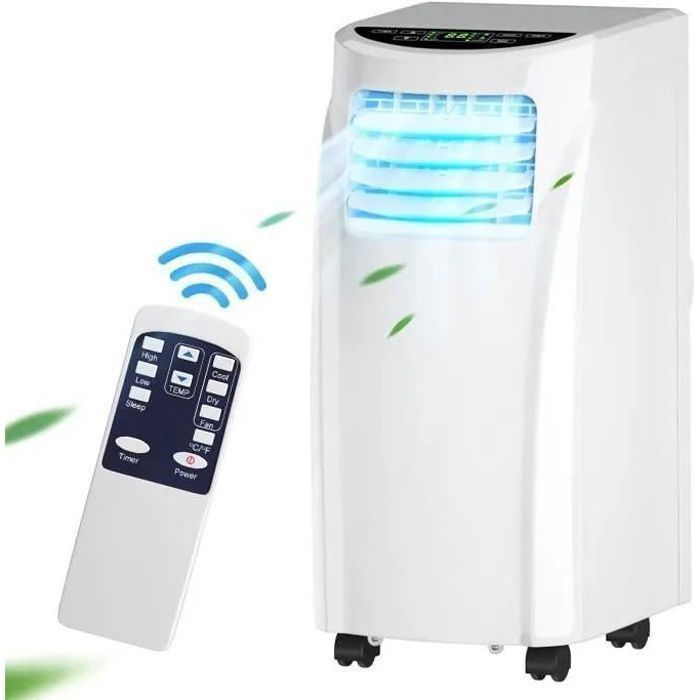 Giantex Climatiseur 3 en 1, refroidisseur, ventilateur et déshumidificateur d 'air, tuyau d' échappement et télécommande, minuteur