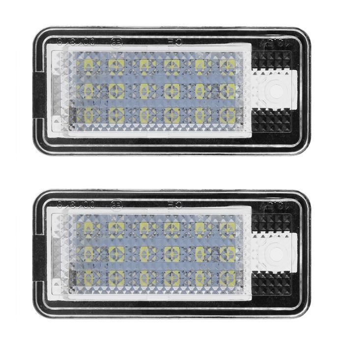 MEIHE Éclairage de Plaque d'immatriculation 2pcs Voiture LED NombreHop-LPL0114 Plaque Ampoule Kit Pour A3 A4 S4 B6 B7 A6 C6 S6