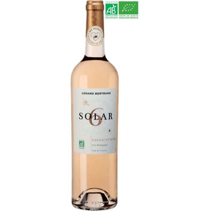 Gérard Bertrand Solar6 Grenache IGP Cévennes - Vin rosé du Languedoc-Roussillon - Bio