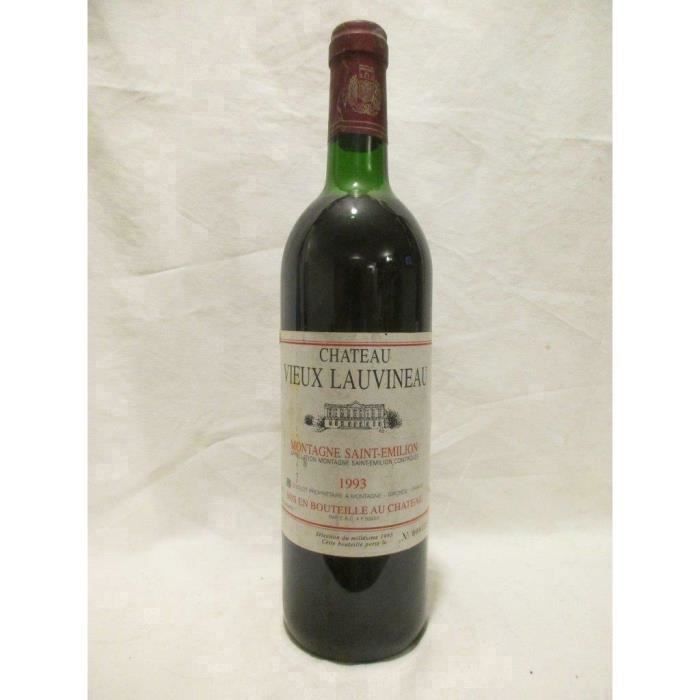 montagne saint-émilion château vieux lauvineau (b2) rouge 1993 - bordeaux france