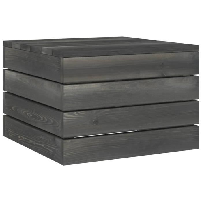 Table de jardin palette Table d'extérieur Haut de gamme - Table de reception Bois de pin massif Gris foncé ®RWBFNP®