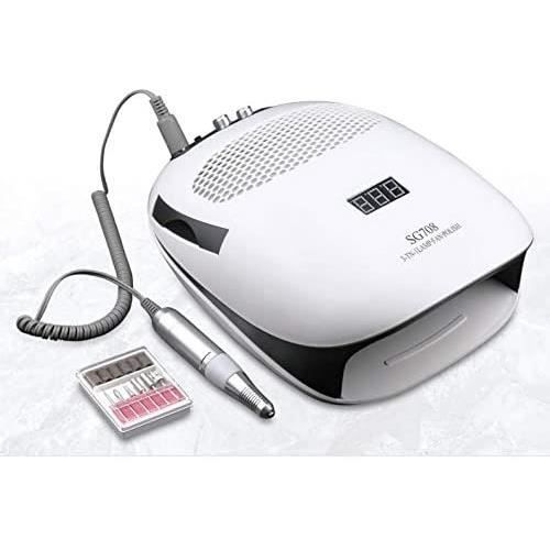 Appareil multifonction : lime à ongles électrique, aspirateur, lampe UV-LED, ponceuse à ongles professionnelle 30 000 tours-min, 153