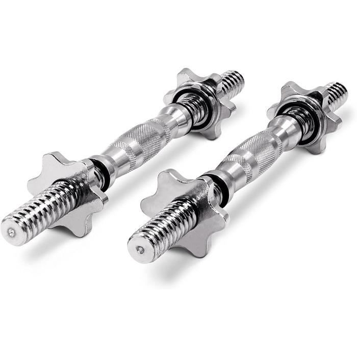 BARRE - HALTERE - POIDS PROIRON Barres d'haltères 2er-Set, 35 x diamètre 2.5 cm, Poids 2.6 kg, chromé ger57
