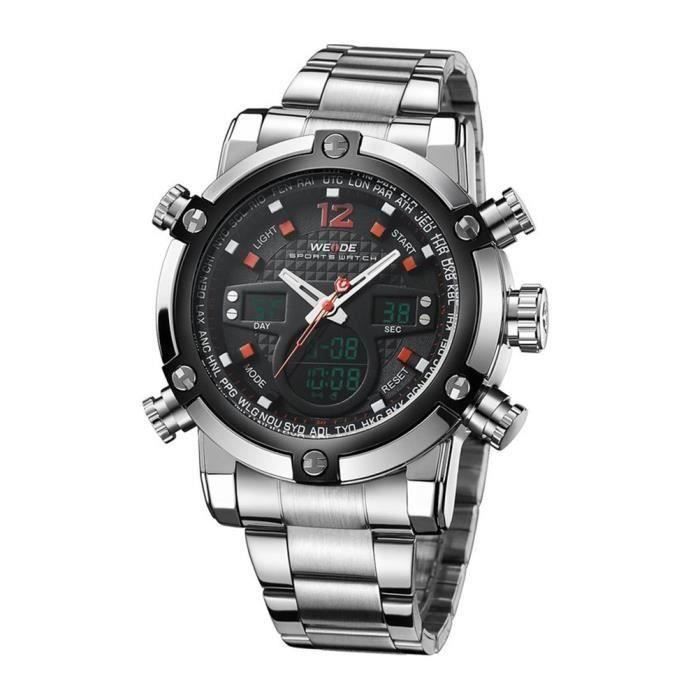 BH Weide Wh-5205 Hommes Garçons Montre-Bracelet Sportif Led Numérique et à Quartz Affichage Deux Fuseaux Horai...... - BHCYD821C3091