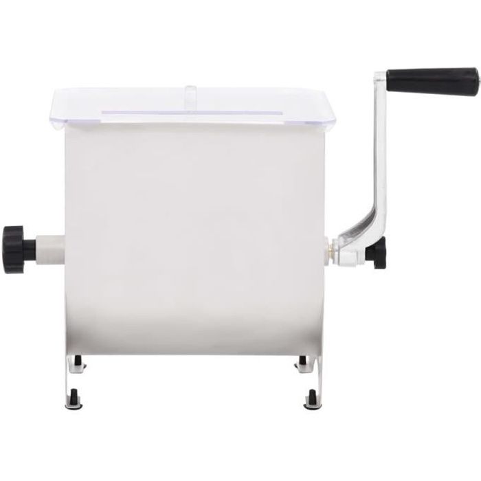 XIXIYAN Mélangeur de viande manuel avec couvercle Argenté 20 L Inox