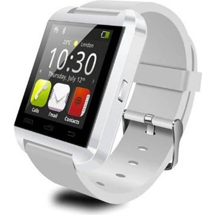 U8 Montre intelligente Bluetooth 1.48’’ pour iOS /Android(Blanc)