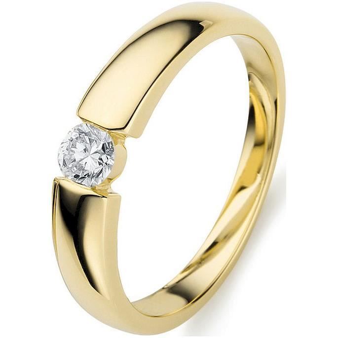 Diamond Group - bague en diamant - Femme - anneaux - diamant si - 0.21 ct. - 750 - - or jaune - 1A356G8