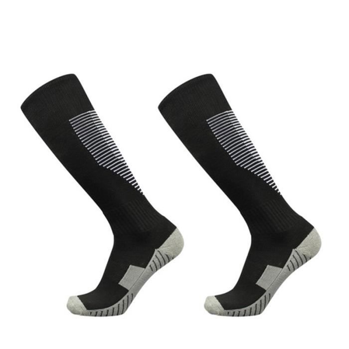 Chaussettes de football pour enfants Rayées Chaussettes Sports pour Football, Basketball antidérapantes pour garçons filles