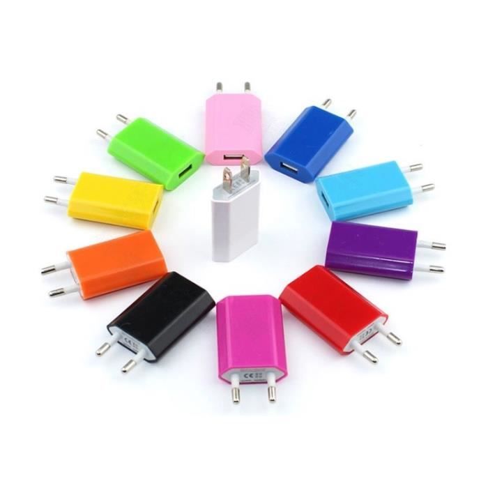 Adaptateur USB Prise Murale pour LG G7 S Secteur 1 Port Courant AC Chargeur Blanc (5V-1A) Universel