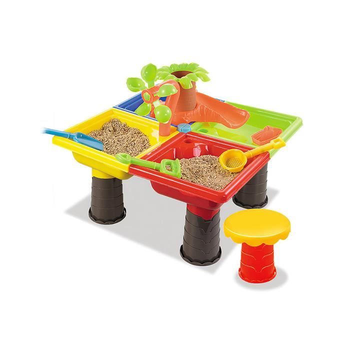 Table De Jeu De Sable Et D'Eau - Table D’Activité D’Extérieur Créatif Multi-Activités Table De Construction Pour Enfant