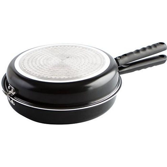 Quid Gastro Fun Double Poêle pour Omelette Imprimé, Aluminium, Noir, 28 cm 7554042