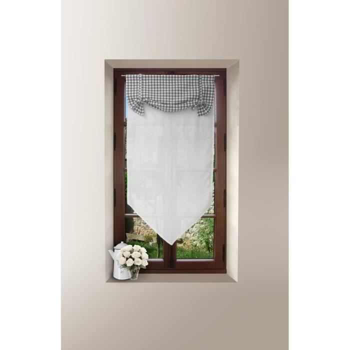 SOLEIL D'OCRE Brise bise Vichy 60x120 cm gris