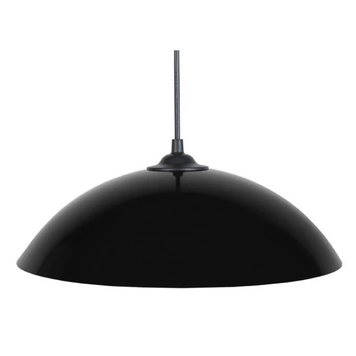 TOSEL Suspension 1 lumière - luminaire intérieur - acier noir - Style inspiration nordique - H68cm L29,5cm P29,5cm