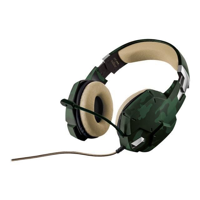TRUST Casque Gamer Arceau rembouré GXT322C - Vert camouflage
