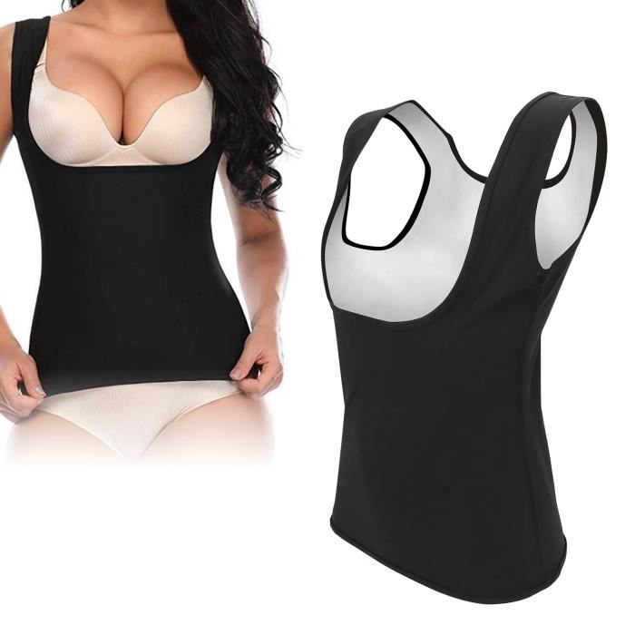 KAH Femme Débardeur de Sudation Ventre Plat Minceur Sauna Gilet pour Perdre du Poids Fitness Sport Veste Sauna M Nouveau produit