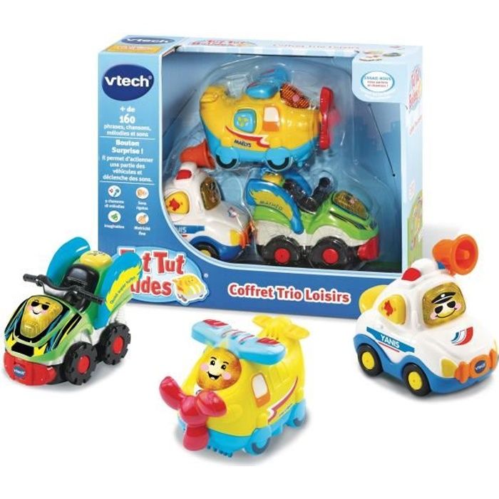 VTECH - Tut Tut Bolides - Coffret Trio Loisirs (Avion + Formule 1 + Bus)