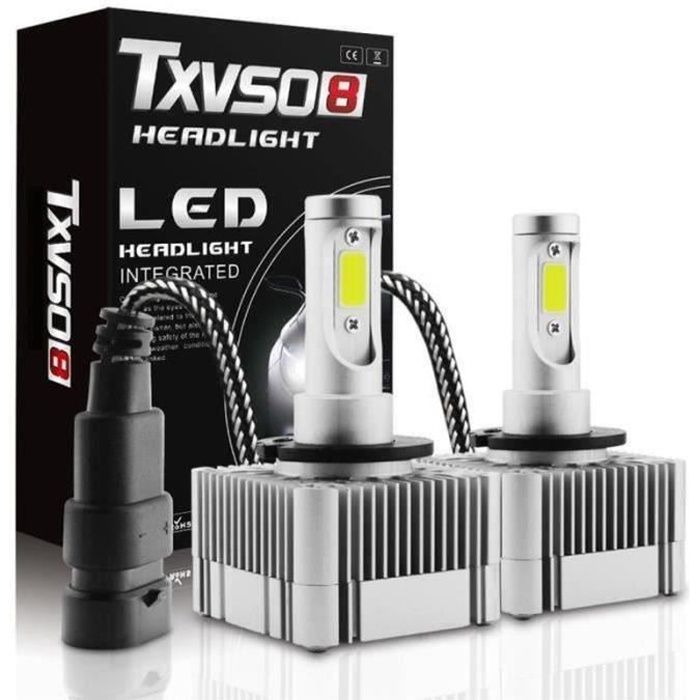 Glife15448-D1S D3S phares LED Kit ampoules 6000K blanc Remplacer HID Lampes au xénon Conversion Phare 1981 My60721
