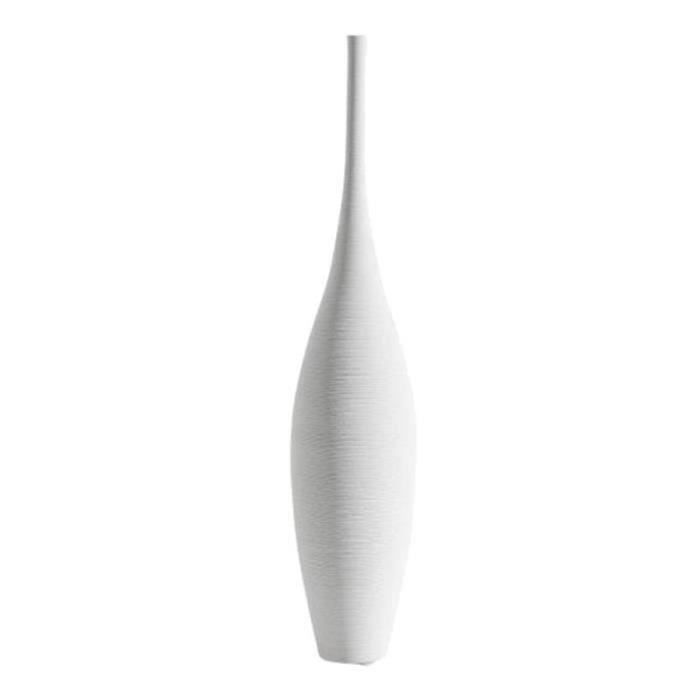 DX32084-En céramique Vases à Fleurs. Décoratif Grand Conique Bourgeon Floral Vase. Décoration Maîtresses. blanc Noir Vase Blanc C